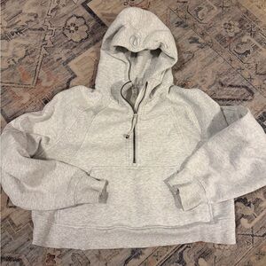 Lululemon Scuba Oversized Half Zip Heather Gray Hoodie Women’s M/L